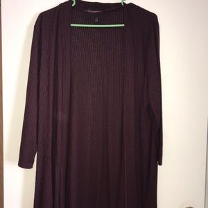 Long sleeve cardigan over piece